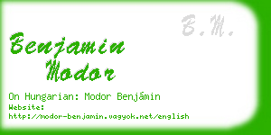 benjamin modor business card